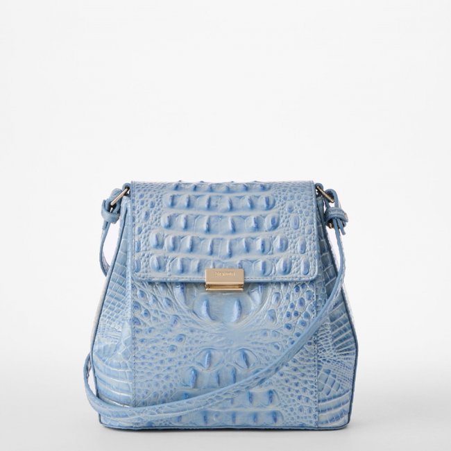 Brahmin Margo Leather Crossbody - Heavenly Blue Melbourne