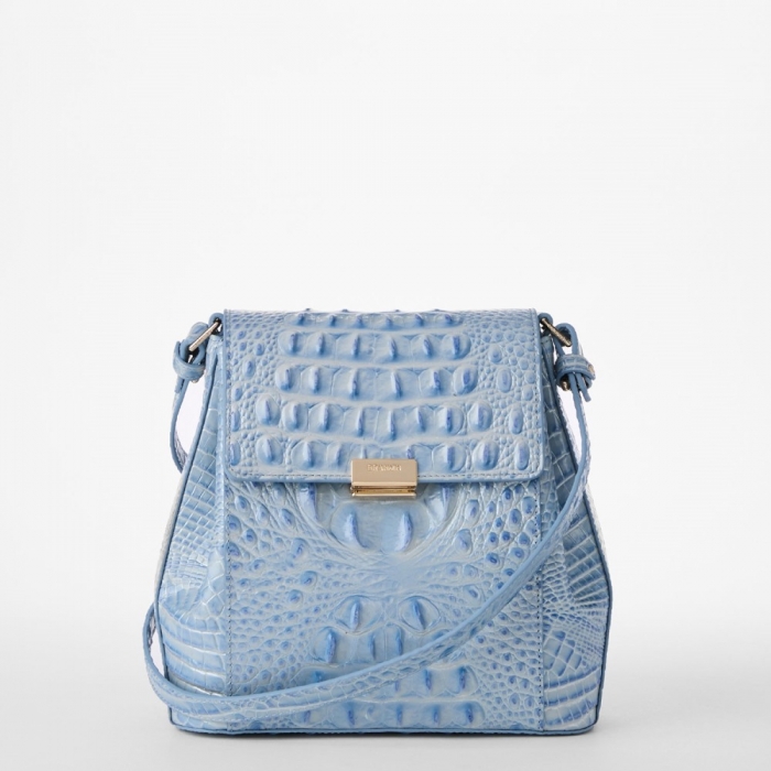 Brahmin Margo Leather Crossbody - Heavenly Blue Melbourne