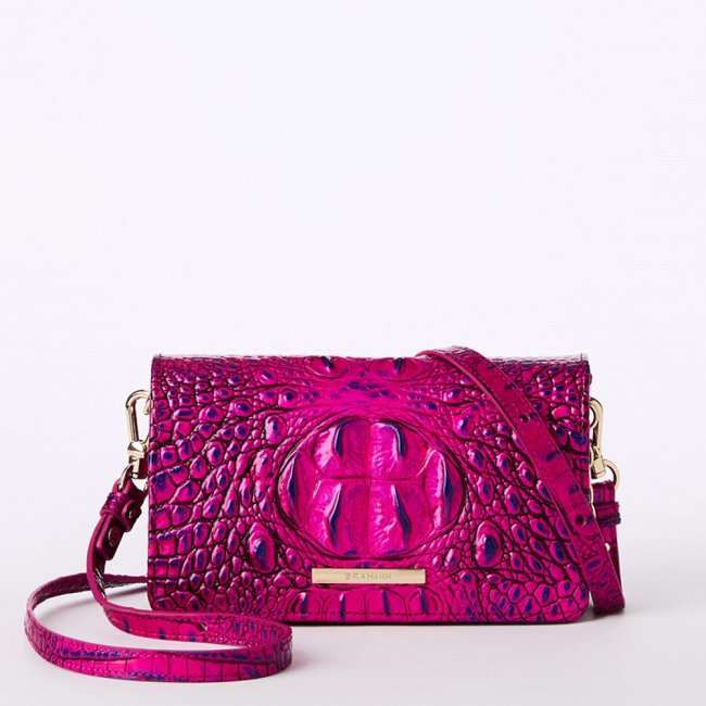 Brahmin Minuette Leather Crossbody - Voltage Violet