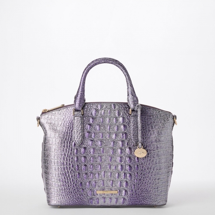 Brahmin Duxbury Leather Satchel - Purple Glitter Melbourne