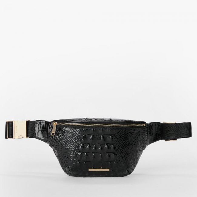 Brahmin Hollis Leather Belt Bag - Black Melbourne