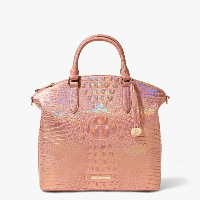 Brahmin Large Duxbury Leather Satchel - Rose Gold Melbourne
