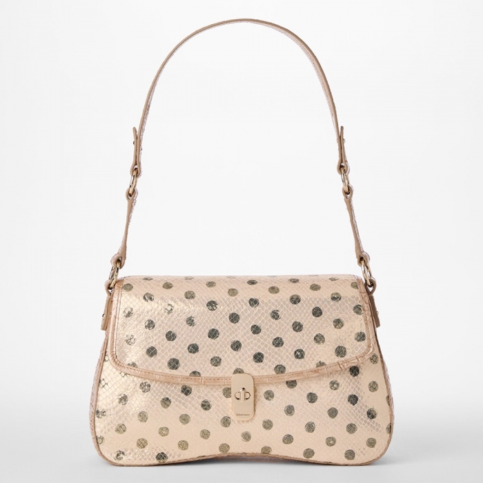 Brahmin Nerida Leather Shoulder Bag - Gold Revival