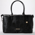 Brahmin Dux Weekender Leather Travel Bag - Black Melbourne