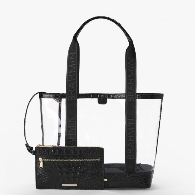 Brahmin Brooke Transparent Tote - Black Seagate