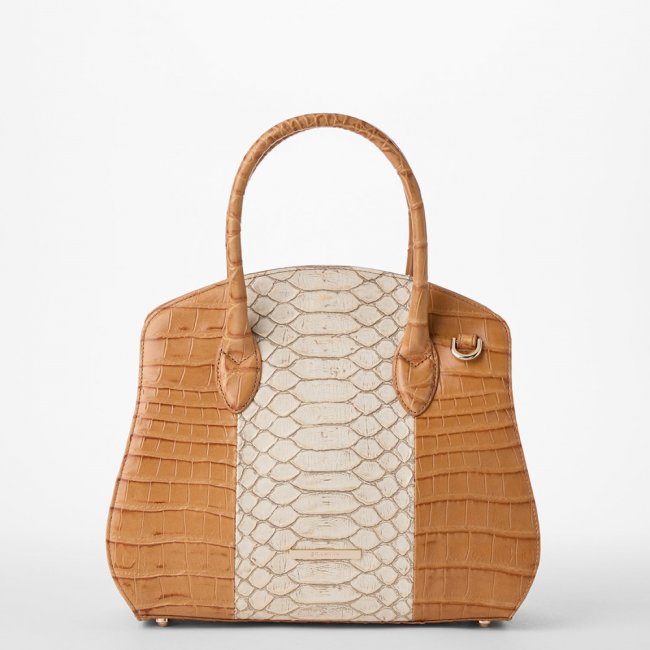 Brahmin Rosetta Leather Satchel - Multi Castalia