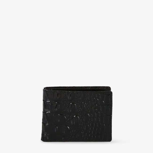 Brahmin Black Leather Billfold Wallet - Black Melbourne