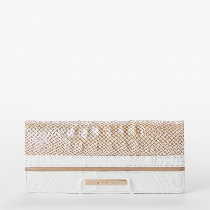 Brahmin Ady Leather Wallet - Sea Salt White Colada