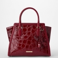 Brahmin Priscilla Leather Satchel - Red Claudine