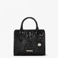 Brahmin Cami Leather Satchel - Black Melbourne