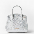 Brahmin Rosetta Leather Satchel - Chrome Estonia