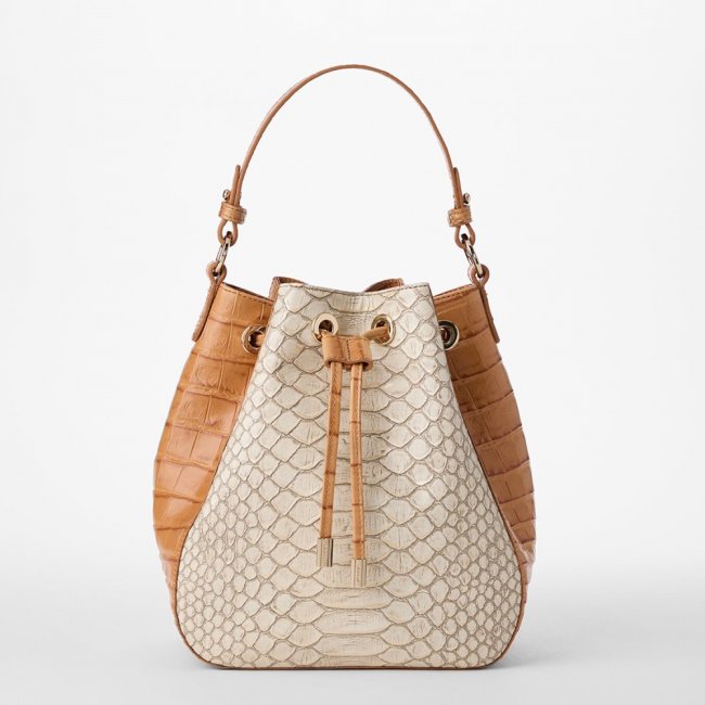 Brahmin Melinda Leather Bucket Bag - Multi Castalia