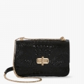 Brahmin Rosalie Leather Crossbody - Black Melbourne