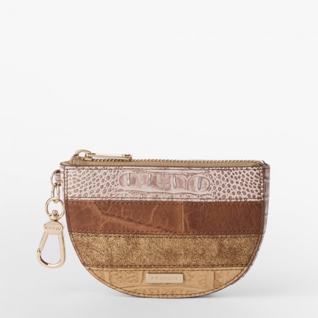Brahmin Britt Leather Coin Purse - Natural Flashback