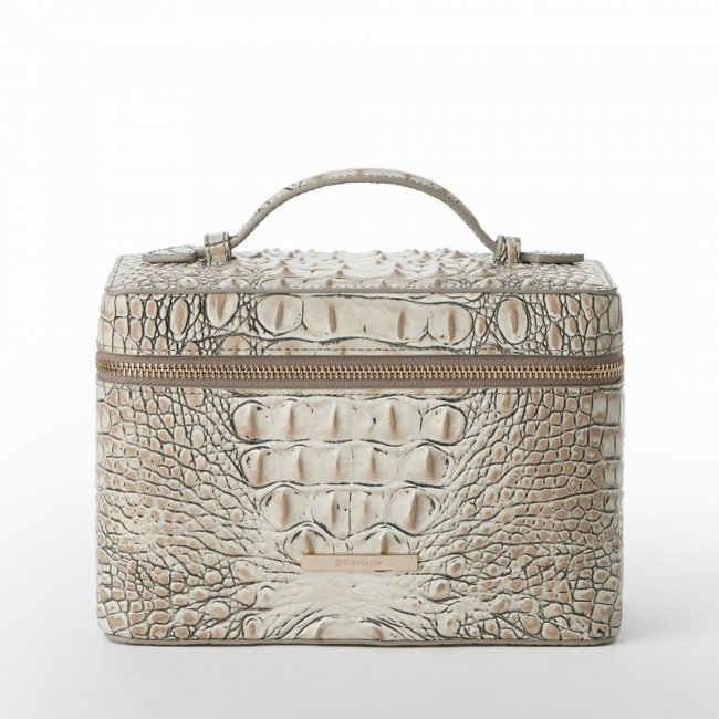 Brahmin Charmaine Leather Makeup Case - Timeless Taupe Ombre Melbourne