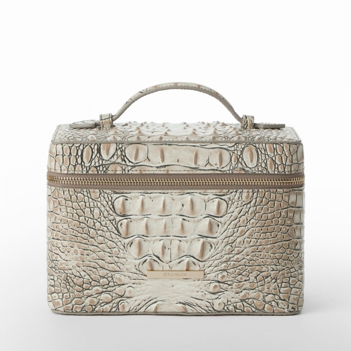Brahmin Charmaine Leather Makeup Case - Timeless Taupe Ombre Melbourne