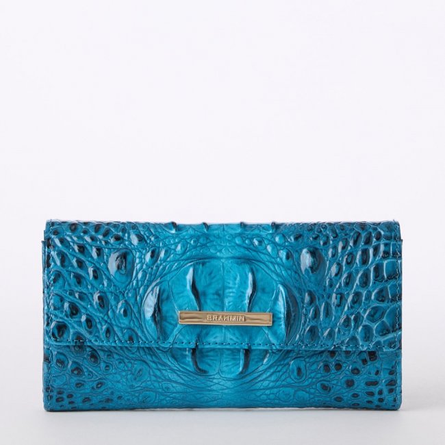 Brahmin Cordelia Leather Wallet - Vibrant Azure