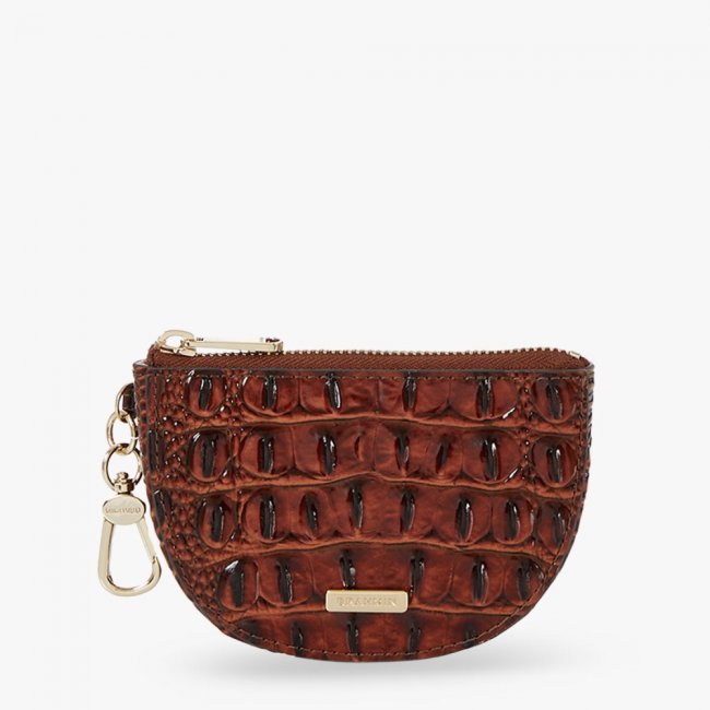 Brahmin Britt Leather Coin Purse - Pecan Melbourne