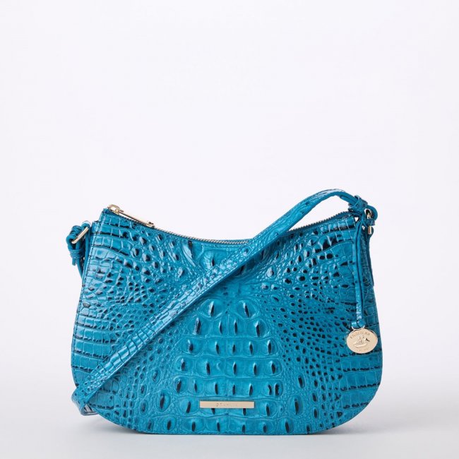 Brahmin Shayna Leather Crossbody - Vibrant Azure