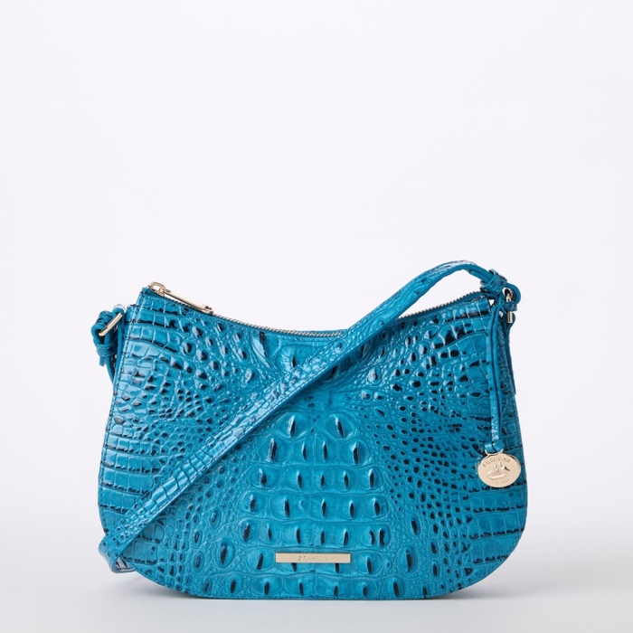 Brahmin Shayna Leather Crossbody - Vibrant Azure