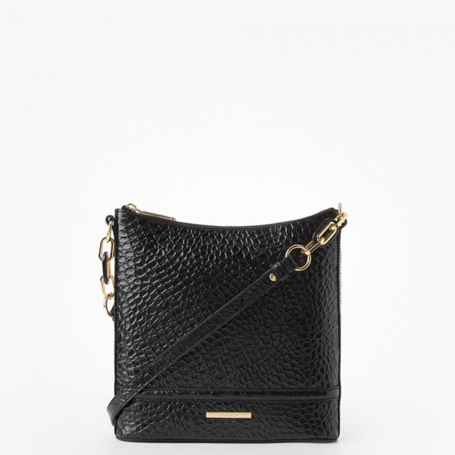 Brahmin Katie Leather Crossbody - Black Hematite
