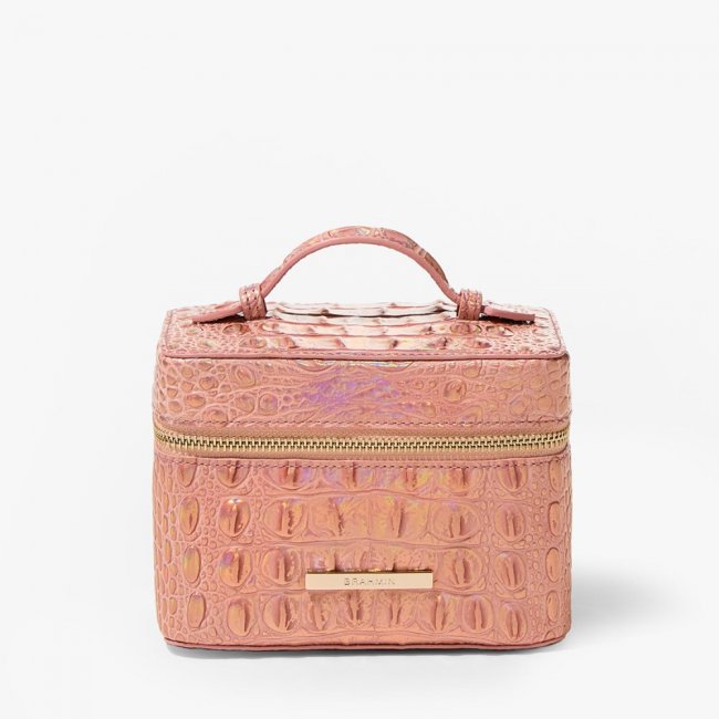 Brahmin Small Charmaine Leather Make-up Case - Rose Gold