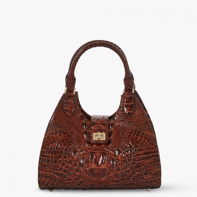 Brahmin Adrian Leather Satchel - Pecan Melbourne