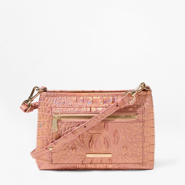 Brahmin Vida Leather Crossbody - Rose Gold Melbourne