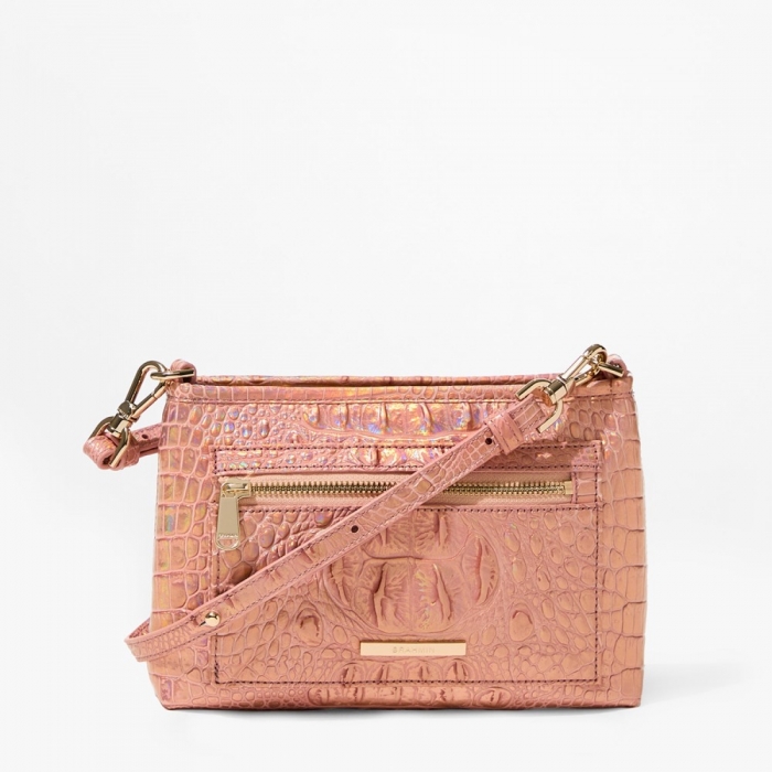 Brahmin Vida Leather Crossbody - Rose Gold Melbourne