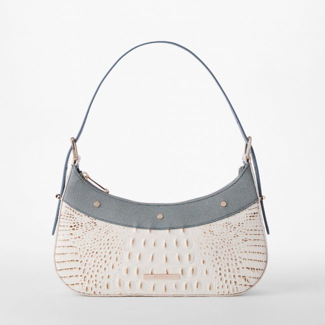 Brahmin Kyrie Leather Shoulder Bag - Snowball Minden