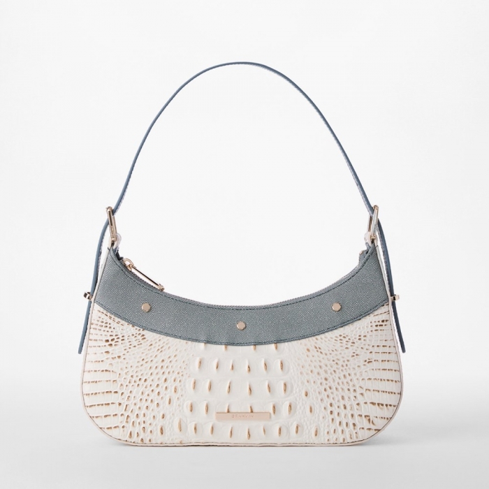 Brahmin Kyrie Leather Shoulder Bag - Snowball Minden