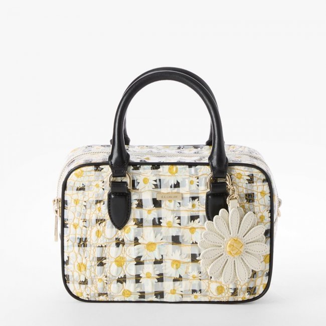 Brahmin Mara Leather Satchel - Multi Petaline