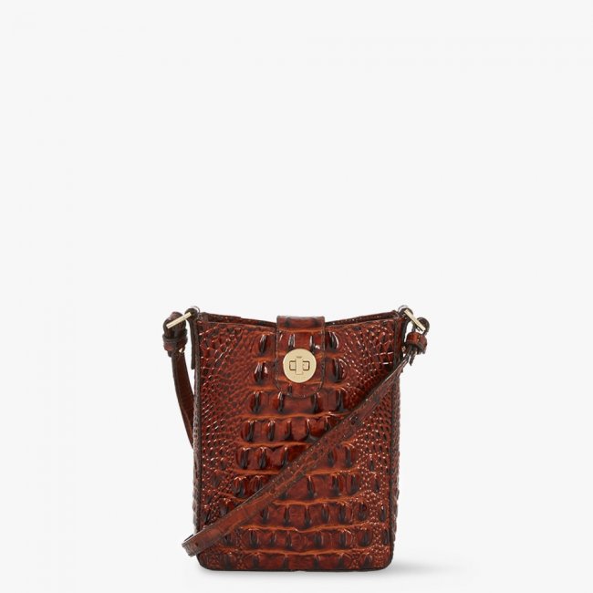 Brahmin Marley Leather Crossbody - Pecan Melbourne