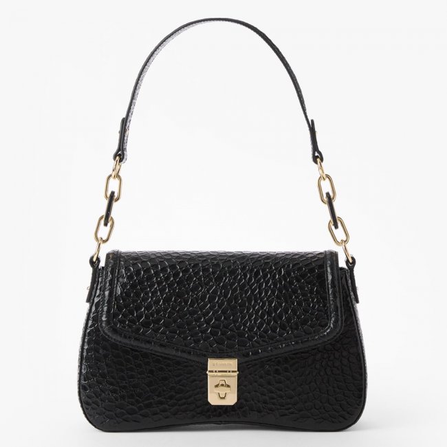 Brahmin Nerida Leather Shoulder Bag - Black Hematite