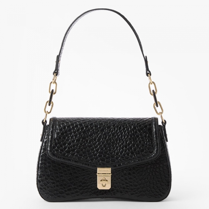 Brahmin Nerida Leather Shoulder Bag - Black Hematite