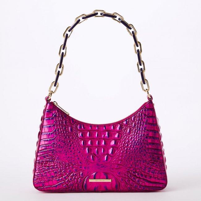 Brahmin Mod Esme Leather Shoulder Bag - Voltage Violet