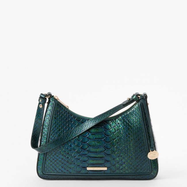 Brahmin Esme Leather Shoulder Bag - Evergreen Kalopsia
