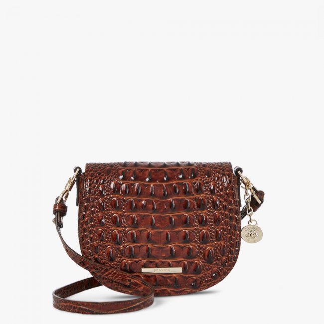 Brahmin Briar Leather Crossbody - Pecan Melbourne