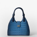 Brahmin Adrian Leather Satchel - Heavenly Blue Lumeria