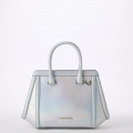 Brahmin Small Arden Leather Satchel - Silver Silverleaf