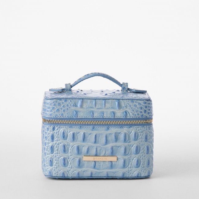 Brahmin Small Charmaine Leather Make-up Case - Heavenly Blue Melbourne