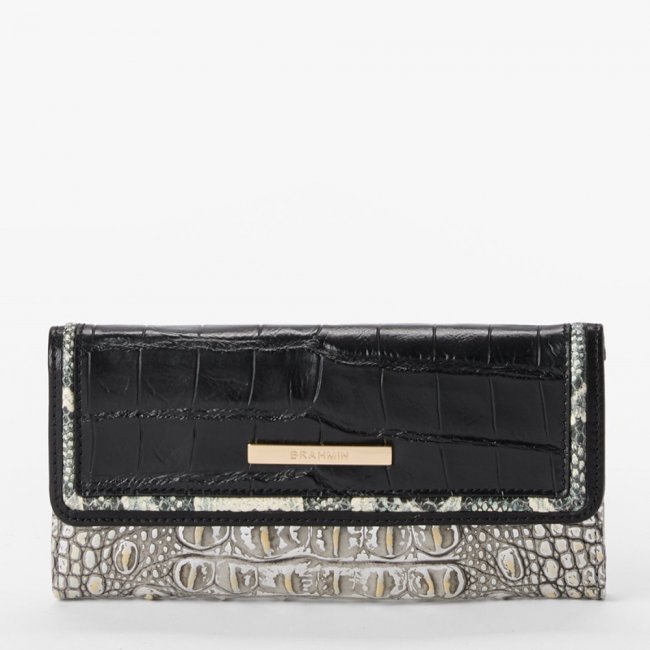 Brahmin Cordelia Leather Wallet - Chrome Azurine