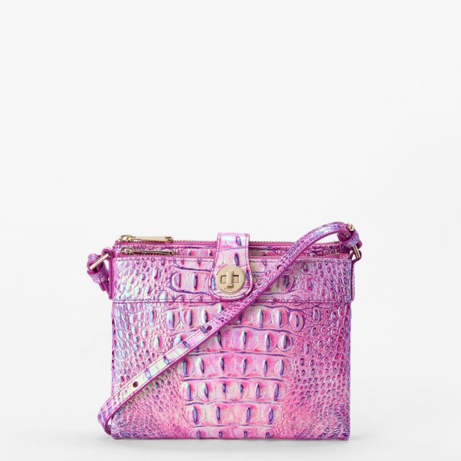 Brahmin Mina Leather Crossbody - Purple Iris Melbourne