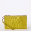 Brahmin Daisy Leather Wristlet - Chartreuse Melbourne