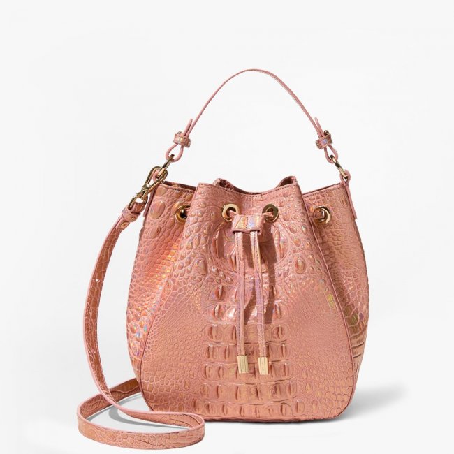 Brahmin Melinda Leather Bucket Bag - Rose Gold Melbourne