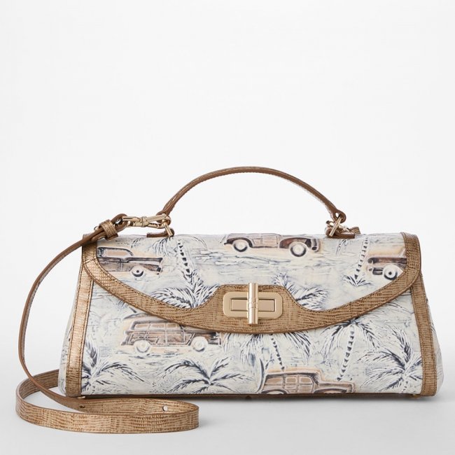 Brahmin Dayan Leather Satchel - Ivory Copa Cabana