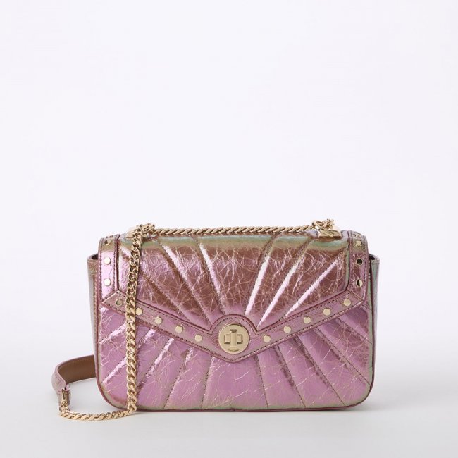 Brahmin Rosa Leather Crossbody - Rose Gold Alectrona