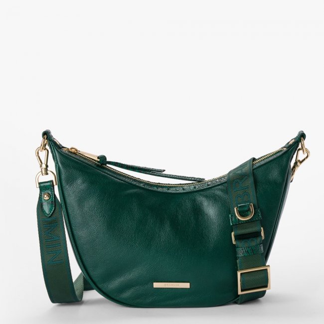 Brahmin Percy Leather Crossbody - Green Jupiter