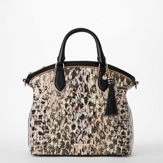 Brahmin Large Duxbury Leather Satchel - Multi Pellham