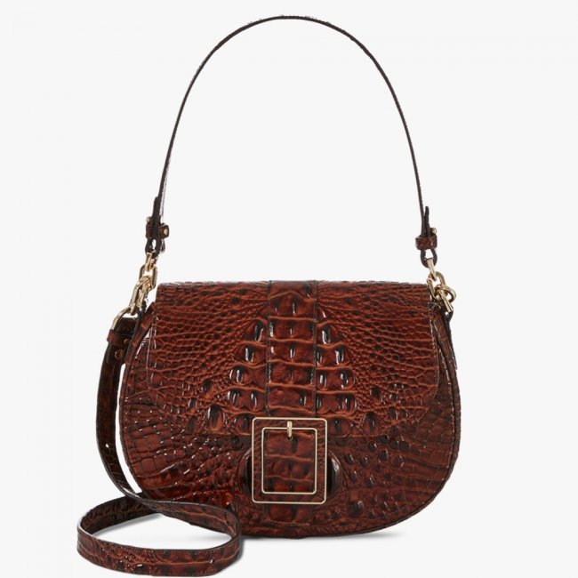 Brahmin Cynthia Leather Shoulder Bag - Pecan Melbourne